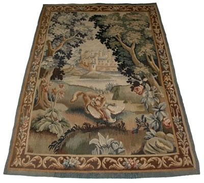 Lot 617 - Aubusson Tapestry France, 19th century A wolf...