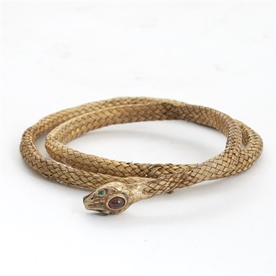Lot 207 - Russian Silver-Gilt Snake-Form Bracelet...