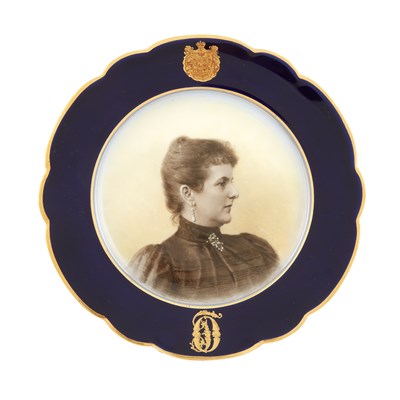 Lot 136 - Russian Porcelain Portrait Plate Circular,...