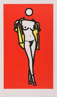 Lot 27 - Julian Opie Woman taking off man's shirt, 5,...