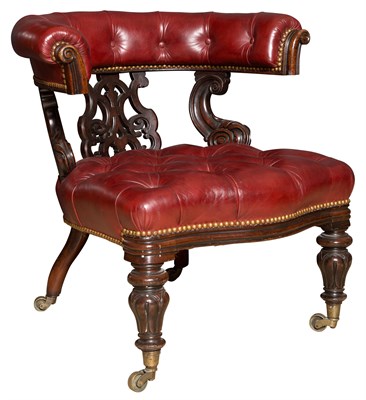 Lot 144 - William IV Leather Upholstered Mahogany...
