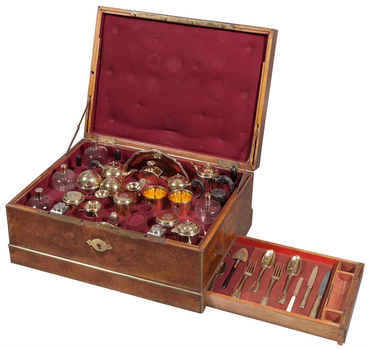 Lot 202 - Louis XVI Silver-Gilt Travel Necessaire...