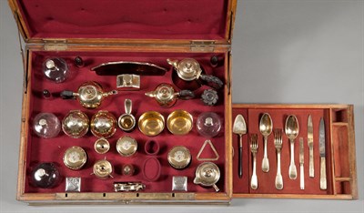 Lot 202 - Louis XVI Silver-Gilt Travel Necessaire...
