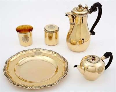 Lot 202 - Louis XVI Silver-Gilt Travel Necessaire...