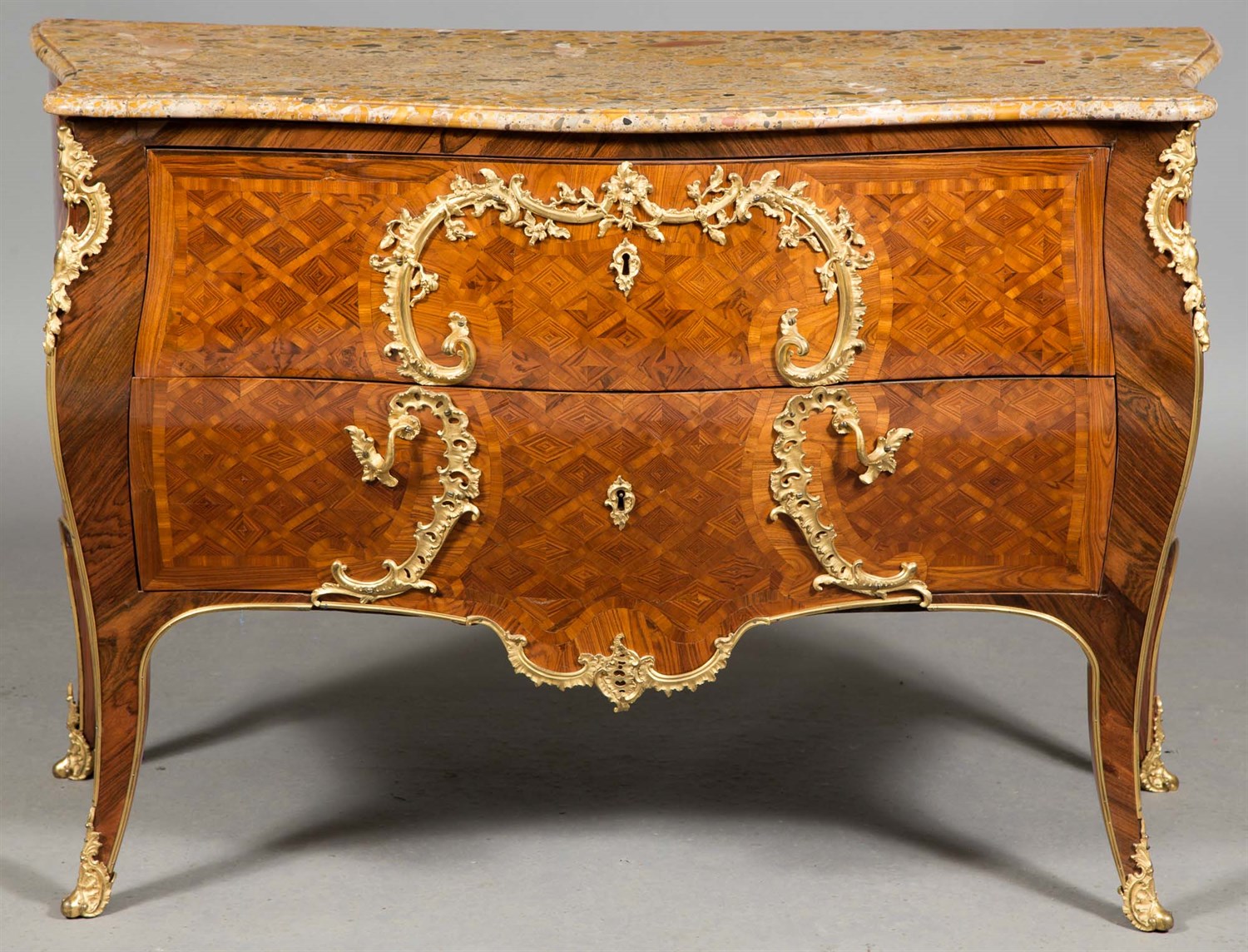 Lot 332 - Louis XV Ormolu-Mounted Kingwood, Bois Satiné,...