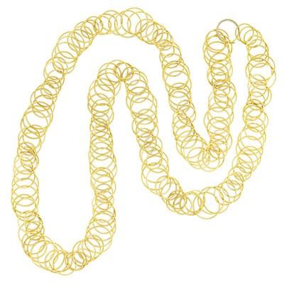 Lot 635 - Long Gold 'Hawaii' Chain Necklace, Buccellati