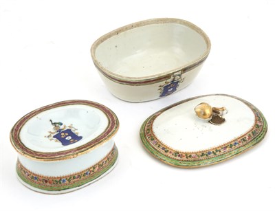 Lot 433 - Set of Four Chinese Export Armorial Salt...