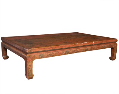 Lot 474 - Chinese Red, Black and Gilt Lacquer Decorated...