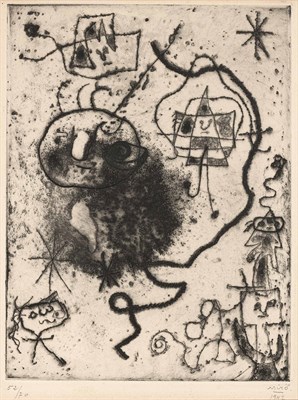 Lot 126 - Joan Miró (1893-1983) PETITE FILLE SAUTANT À...