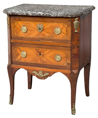 Lot 332 - Louis XV/XVI Transitional Tulipwood Marble-Top...