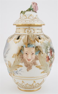 Lot 147 - Russian Porcelain Potpourri Vase and Cover...