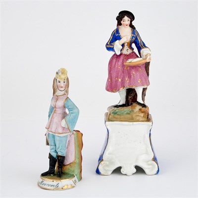 Lot 176 - Continental Porcelain Figure of a Woman...