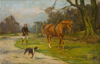 Lot 213 - George Wright British, 1860-1942 Breaking Him...