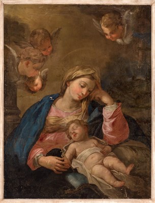 Lot 30 - Follower of Carlo Maratta Virgin and Child Oil...