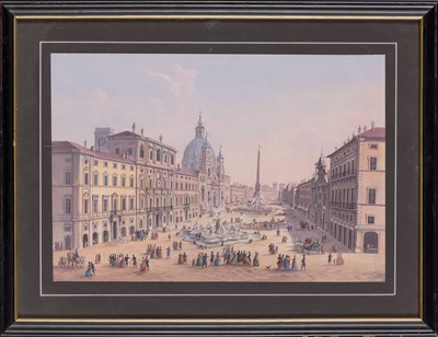 Lot 50 - Italian School 19th Century View of the Piazza...