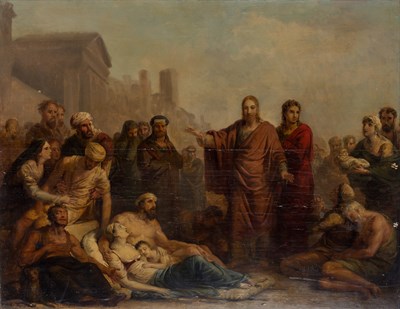 Lot 10 - Belgian School 19th Century Christ Healing the...