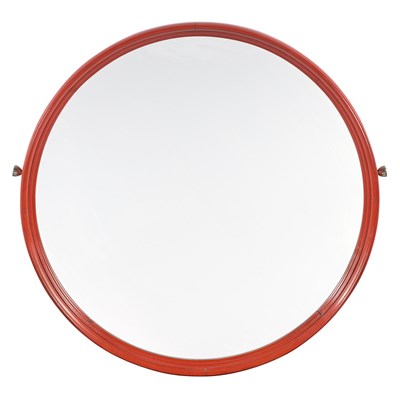Lot 185 - Paul Frankl Red Lacquered Wood Mirror Frankl...