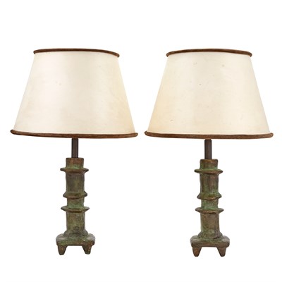Lot 311 - Pair of Diego Giacometti Green...