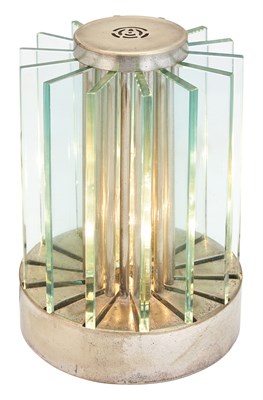 Lot 224 - Maison Desny Nickel Plated and Glass Table...