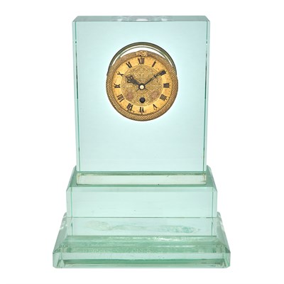 Lot 167 - French Art Deco Style Laminated Glass Mantel...