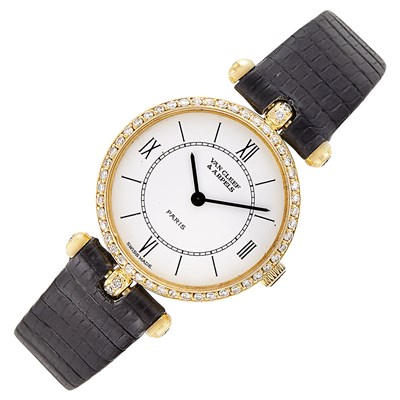 Lot 572 - Gold and Diamond 'La Collection' Wristwatch, Van Cleef & Arpels, Paris