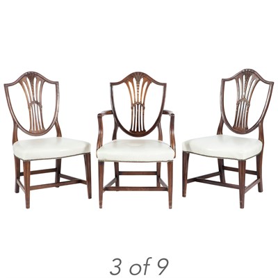 Lot 302 - Set of Nine George III Style Mahogany...