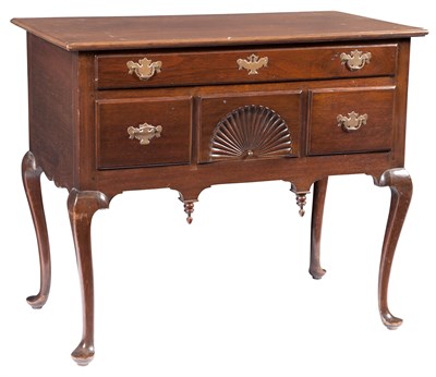 Lot 293 - American Queen Anne Style Mahogany Lowboy...