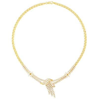 Lot 71 - Gold and Diamond Necklace