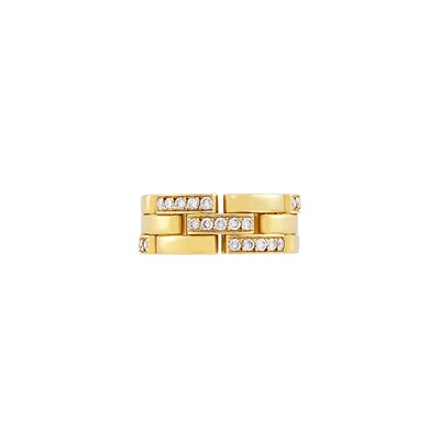Lot 582 - Gold and Diamond 'Panther' Band Ring, Cartier, France