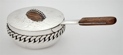 Lot 258 - Jean Després Silver Plated Copper and Wood...