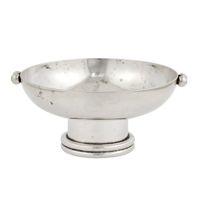 Lot 261 - Jean Després Silvered Metal Double Berry...