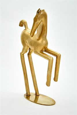 Lot 181 - Hagenauer Solid Brass Figure of a Prancing...