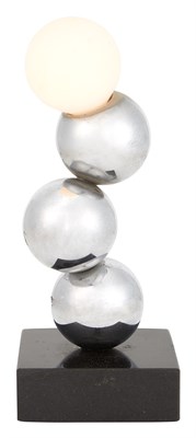 Lot 237 - Jacques Adnet Nickelled Brass, Glass and...