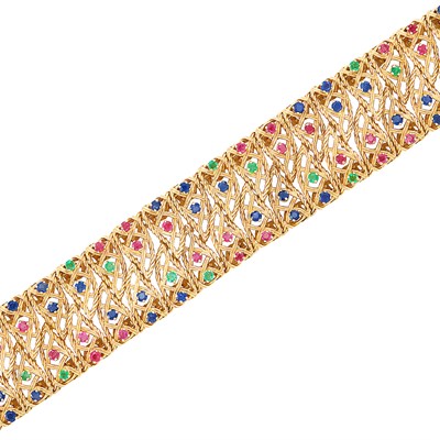 Lot 560 - Gold and Gem-Set Bracelet