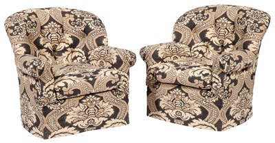 Lot 444 - Pair of Upholstered Club Chairs