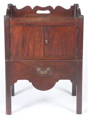 Lot 456 - George III Style Mahogany Bedside Cupboard...