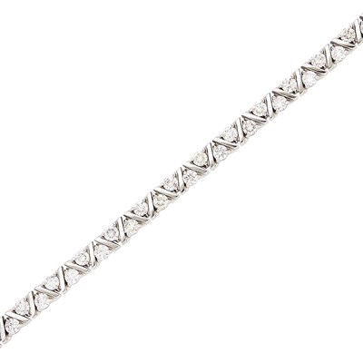 Lot 278 - White Gold and Diamond Bracelet