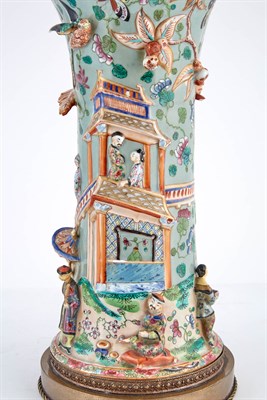 Lot 218 - Chinese Export Celadon Glazed Porcelain Vase...