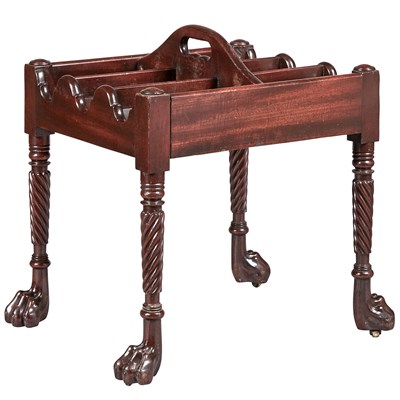 Lot 400 - Regency Mahogany Bottle Carrier/Stand in the...