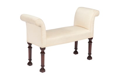 Lot 216 - Pair of George III Upholstered Mahogany Window...