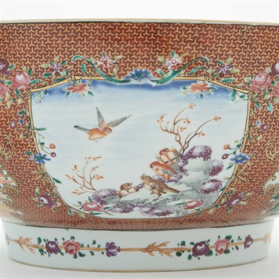 Lot 219 - Chinese Export Famille Rose Porcelain Punch...