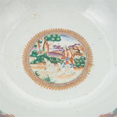 Lot 219 - Chinese Export Famille Rose Porcelain Punch...