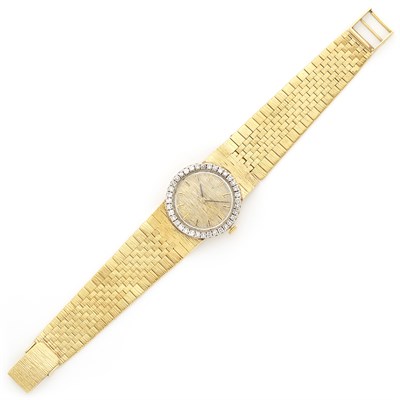 Lot 1668 - Lady's Gold and Diamond Wristwatch