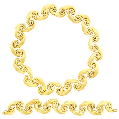 Lot 385 - Gold Necklace and Bracelet