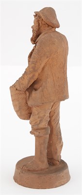 Lot 588 - Continental Terracotta Figure of a Man Holding...