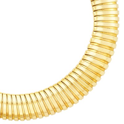 Lot 5 - Wide Gold Snake Link Necklace