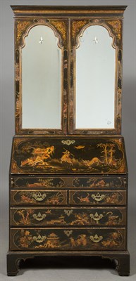 Lot 212 - George II Black- and Red-Japanned Parcel-Gilt...