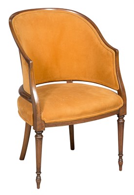 Lot 424 - George III Inlaid Mahogany Tub Chair