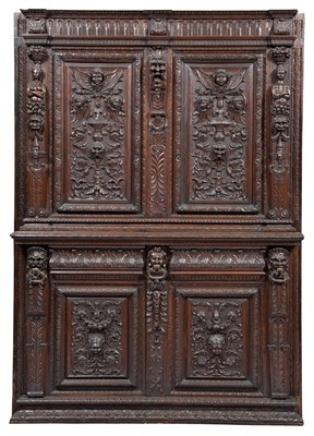 Lot 427 - Renaissance Style Carved Oak Panel; Together...