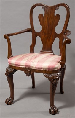 Lot 396 - George II Mahogany Open Armchair Second...
